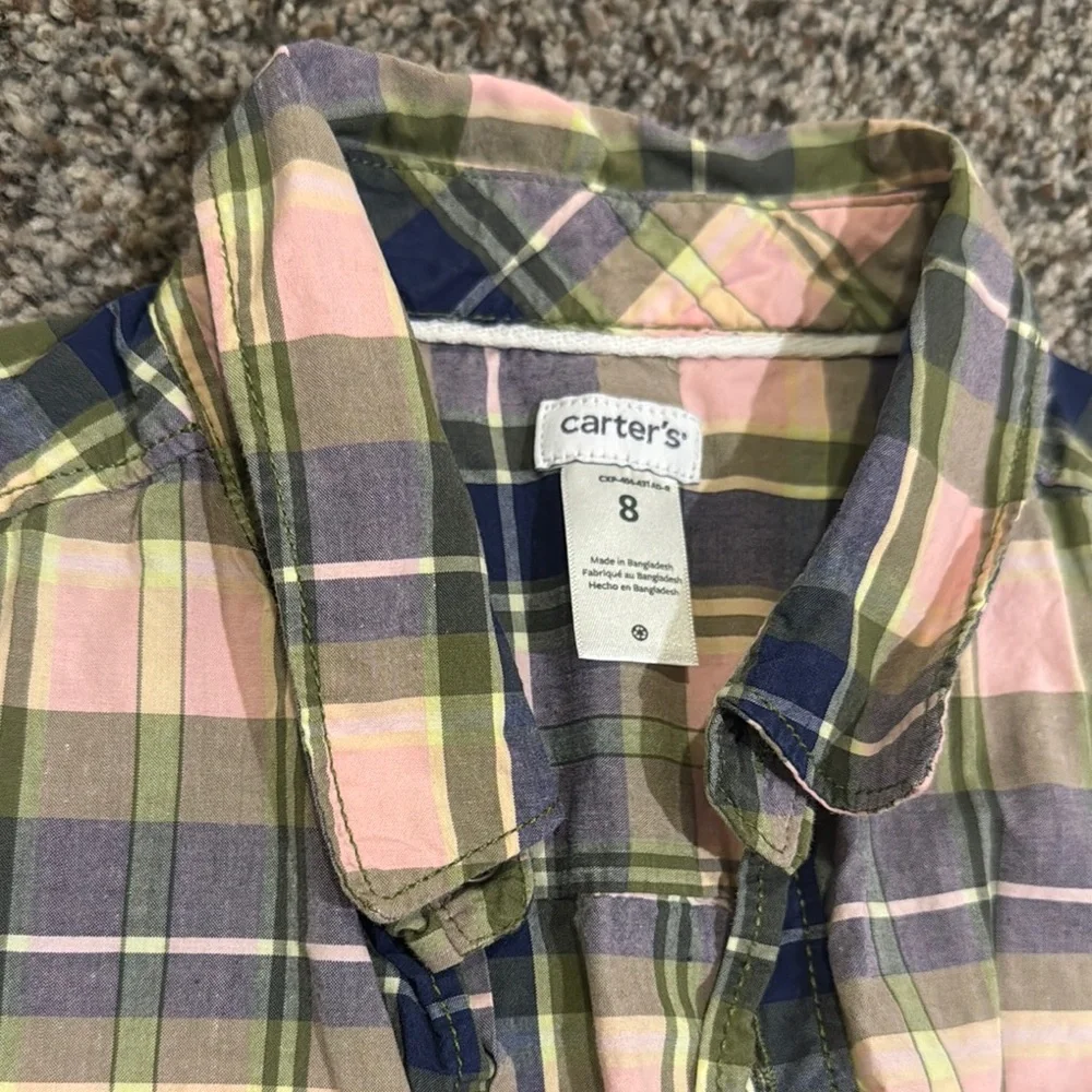 Carter’s Boys Plaid Shirt size 8